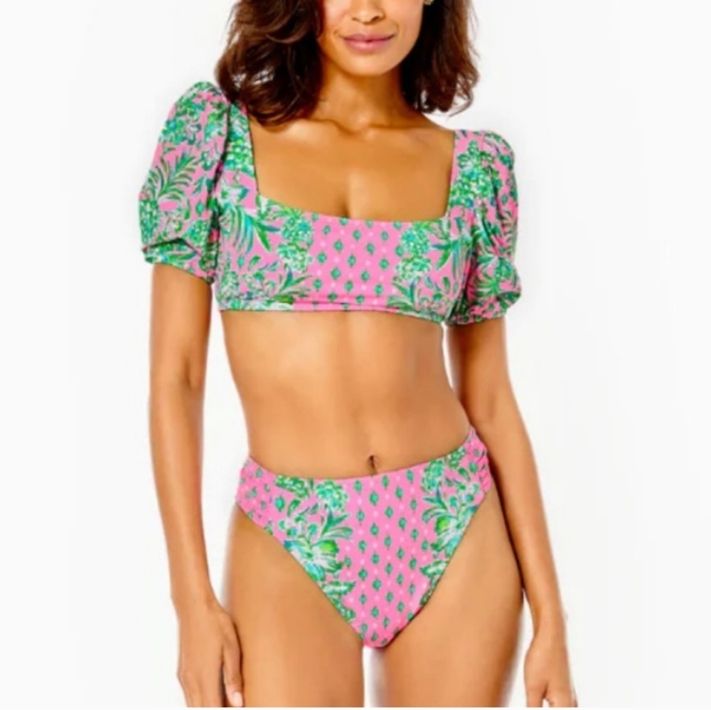 NWT Lilly Pulitzer Pink Shandy OH Diamond Girl Bikini Set 12/10